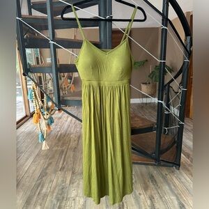 Stars Above Green Pleated Maxi Sundress